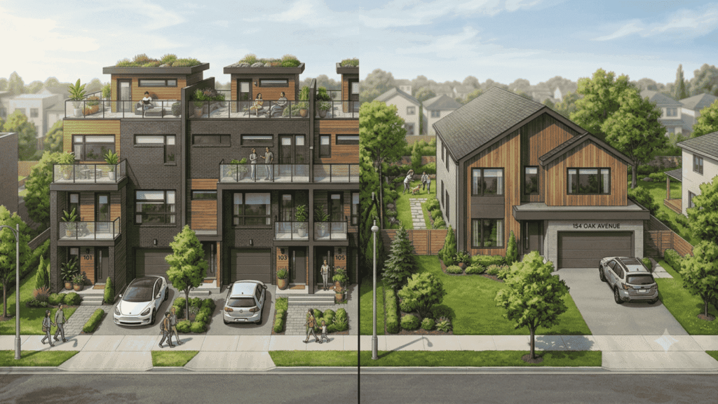 Legacy Calgary townhomes and detached homes